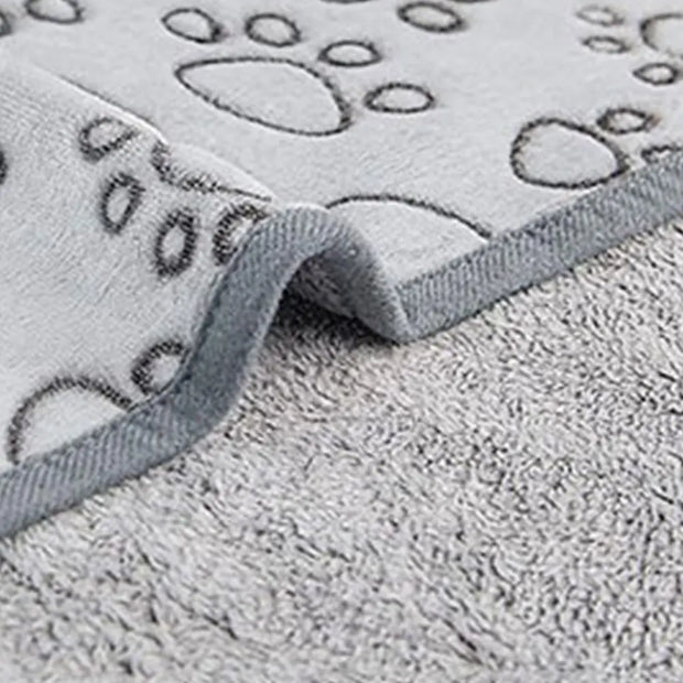 Flannel Dog Blanket Paw Print for Dog Cat Pet Sleep Mat Washable Soft Warm & Comfortable Pet Bed Sheet Mat Dog Sleeping Blankets