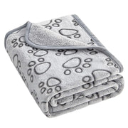 Flannel Dog Blanket Paw Print for Dog Cat Pet Sleep Mat Washable Soft Warm & Comfortable Pet Bed Sheet Mat Dog Sleeping Blankets
