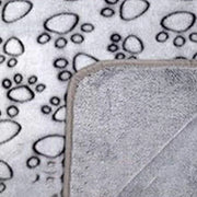 Flannel Dog Blanket Paw Print for Dog Cat Pet Sleep Mat Washable Soft Warm & Comfortable Pet Bed Sheet Mat Dog Sleeping Blankets